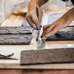 Hajeong Lee at work in her studio 2019